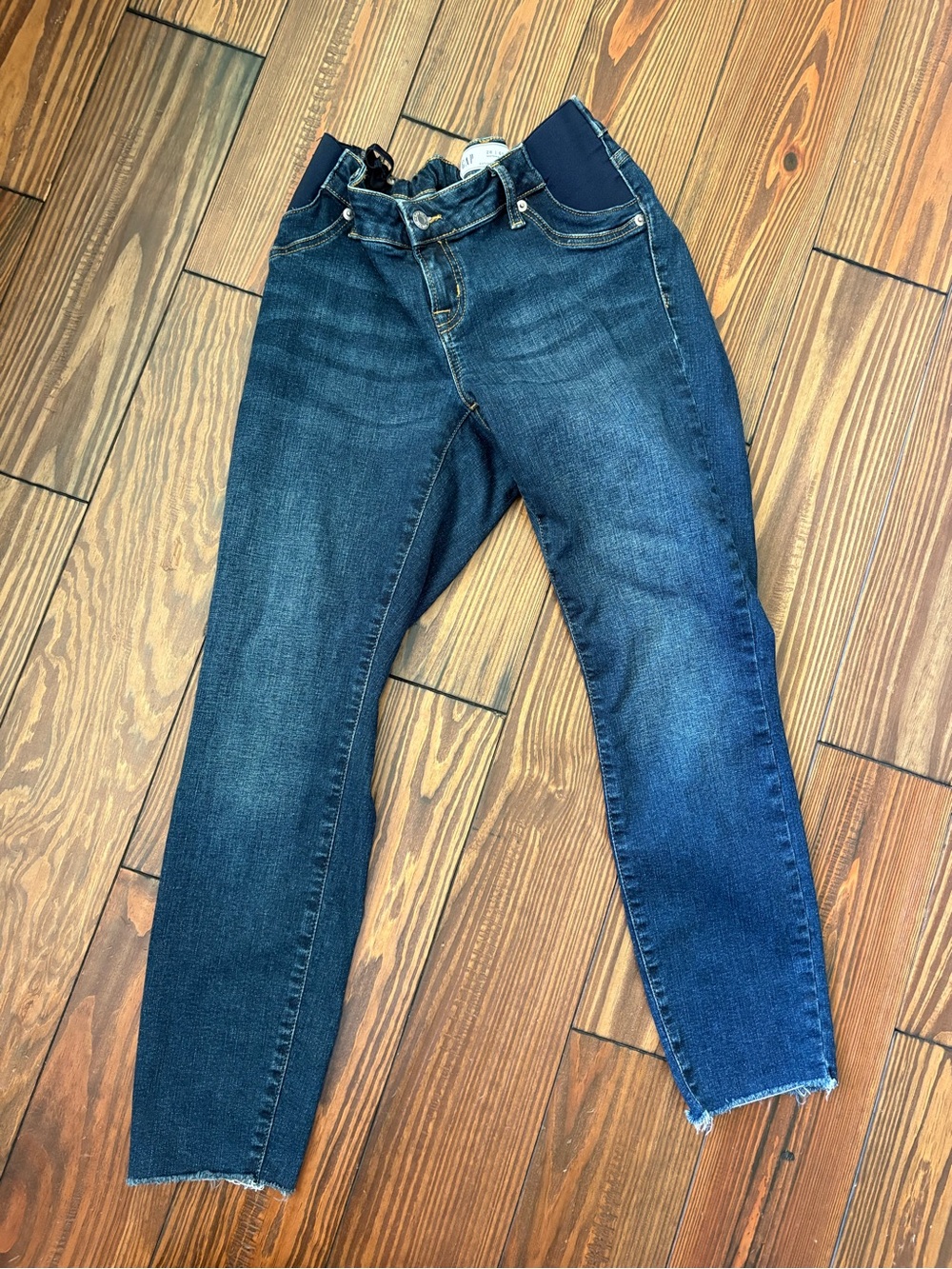 GAP Dark Blue Ankle Maternity Jeans Adjustable Waist